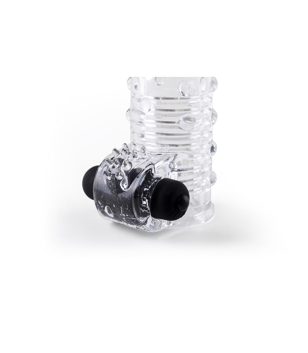 VIRGITE - SLEEVES - REALISTIC PENIS SHEATH S11 TRANSPARENT 15'5 CM W/ VIBRATION — zdjęcie 3