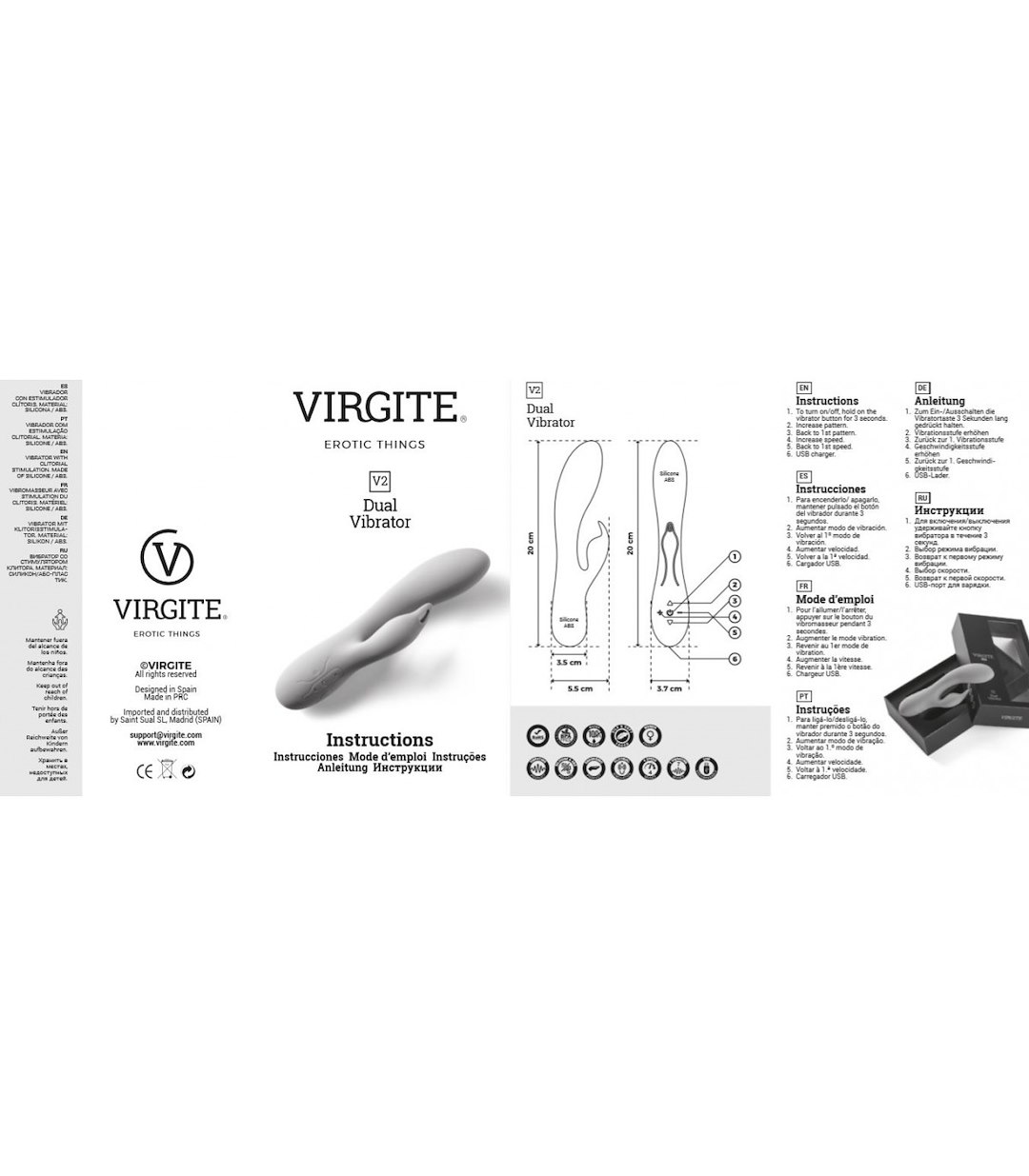 VIRGITE - VIBES - PINK V2 RECHARGEABLE VIBRATOR — zdjęcie 3