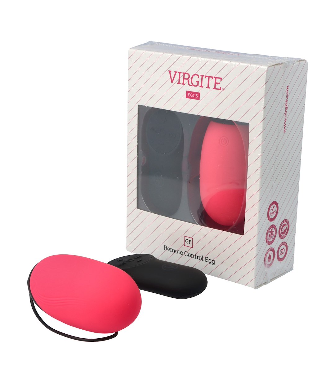 VIRGITE - EGGS - G6 RECHARGEABLE PINK VIBRATING EGG