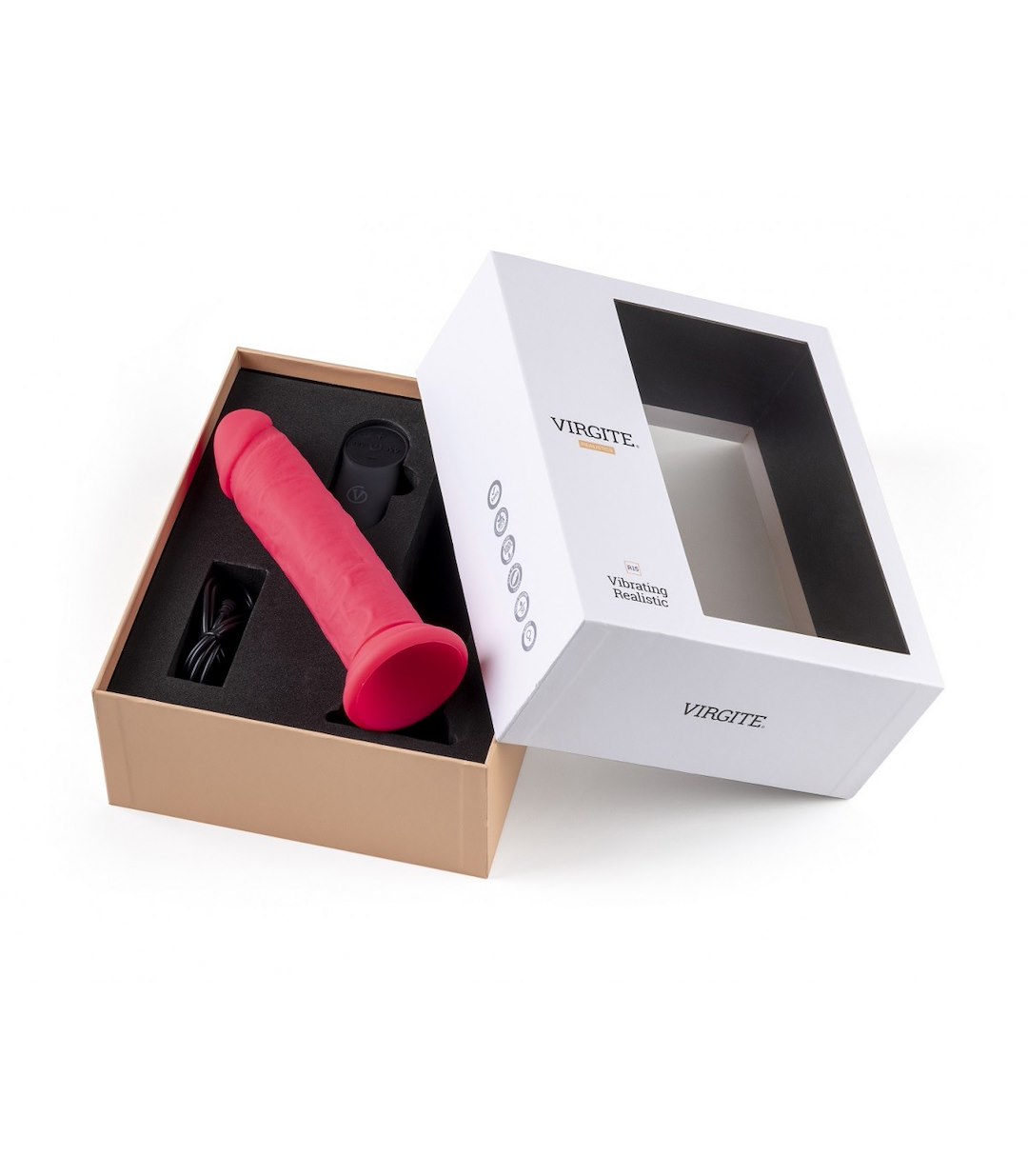 VIRGITE - REALISTICS - REALISTIC VIBRATOR "R15" PINK 16.5CM W/ — zdjęcie 3