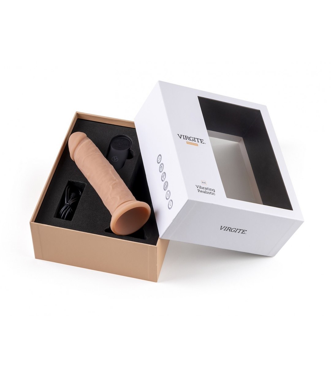 VIRGITE - REALISTICS - REALISTIC VIBRATOR "R15" FLESH 16.5CM W/ REMOTE CONTROL — zdjęcie 3