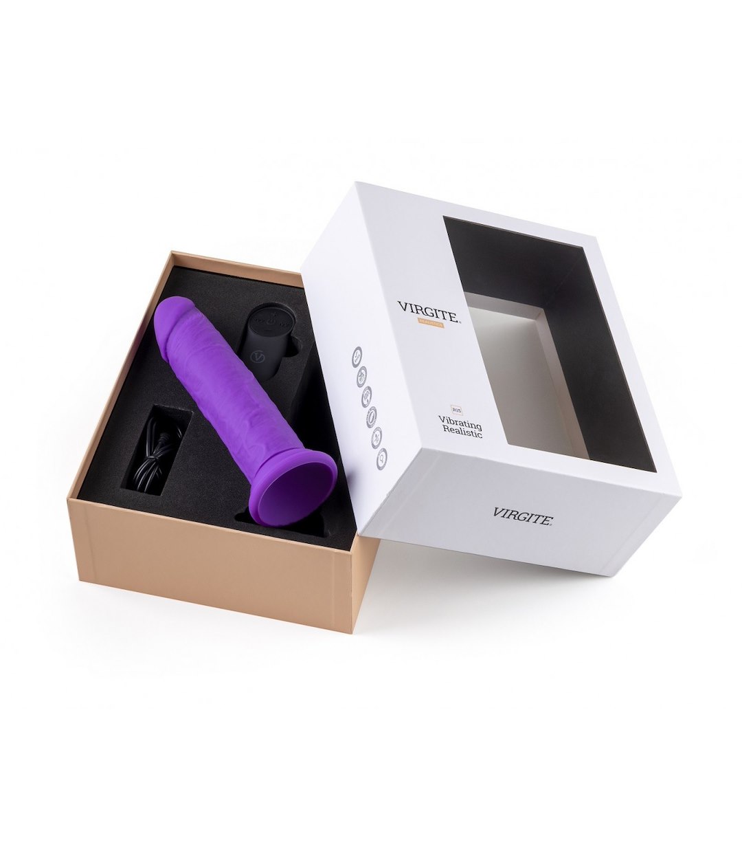 VIRGITE - REALISTICS - REALISTIC VIBRATOR "R15" PURPLE 16.5CM
W — zdjęcie 3