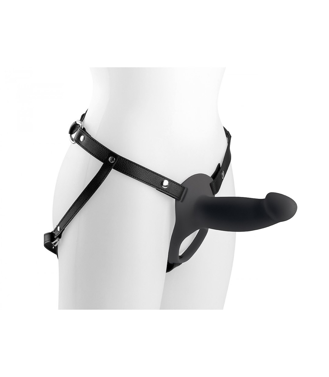 VIRGITE - HOLLOW STRAPS - HOLLOW HARNESS W/ VIBRATION H4 SIZE L BLACK — zdjęcie 3
