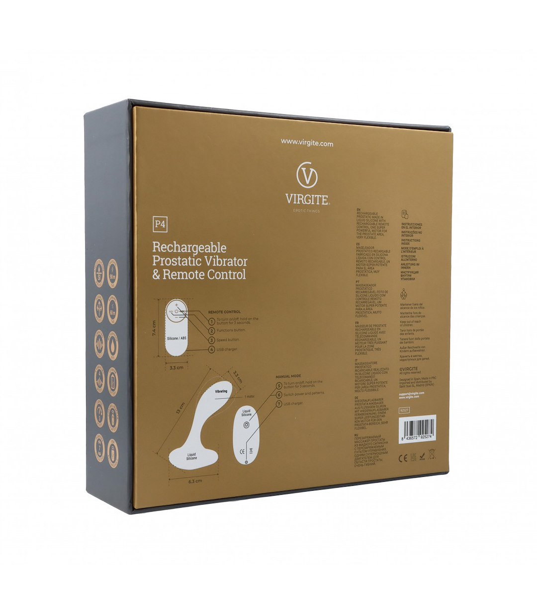 VIRGITE - PROSTATICS - PROSTATIC VIBRATOR P4 W/ REMOTE CONTROL — zdjęcie 3