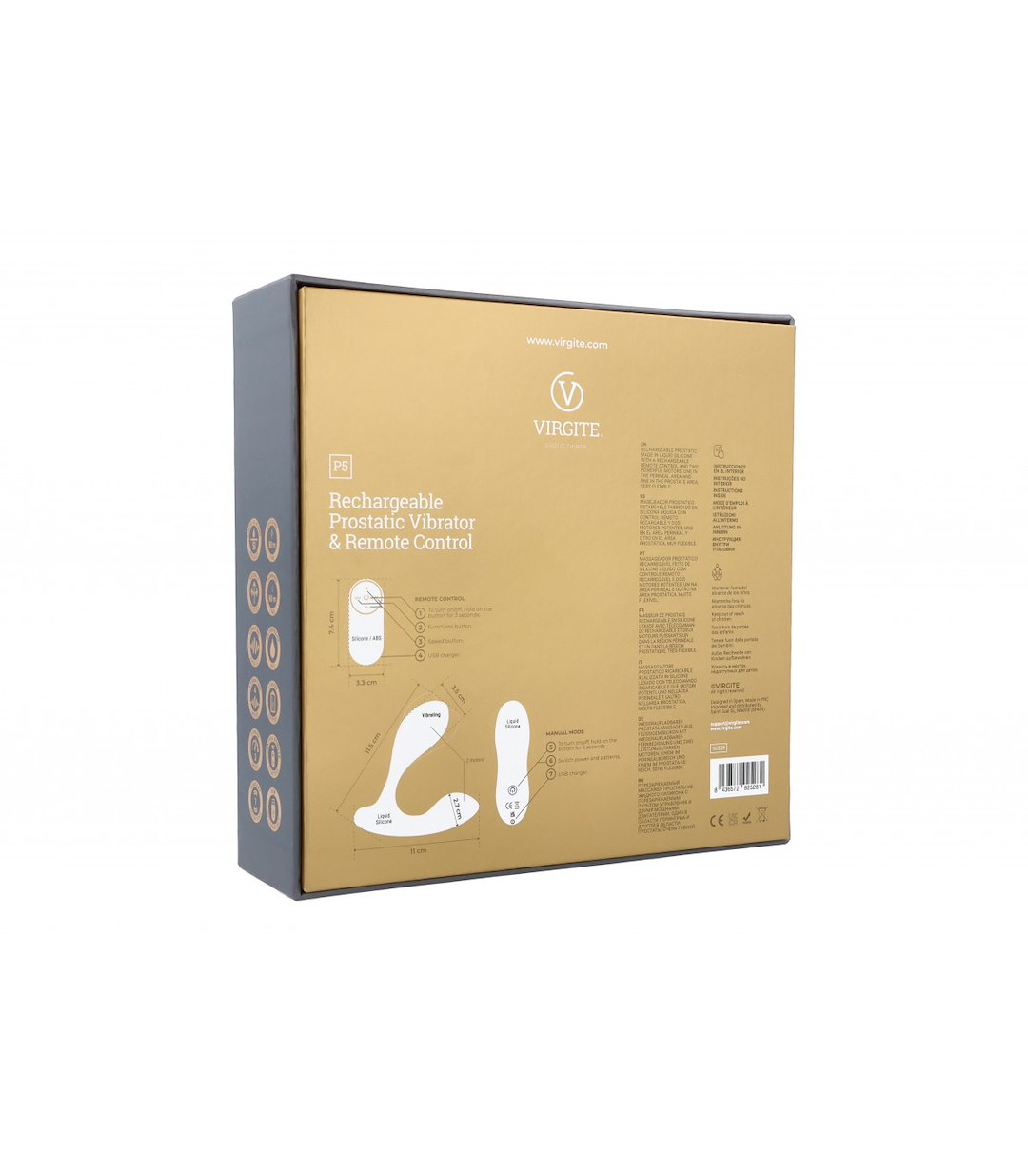 VIRGITE - PROSTATICS - PROSTATIC VIBRATOR P5 W/ REMOTE CONTROL — zdjęcie 3