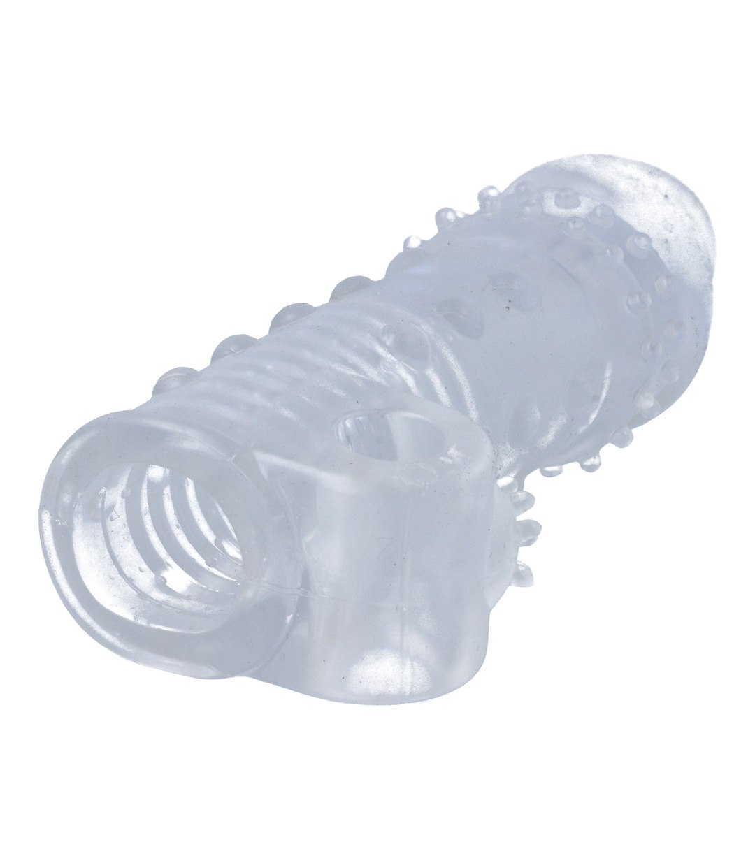 VIRGITE - SLEEVES - REALISTIC PENIS SHEATH S11 TRANSPARENT 15'5 CM W/ VIBRATION — zdjęcie 4