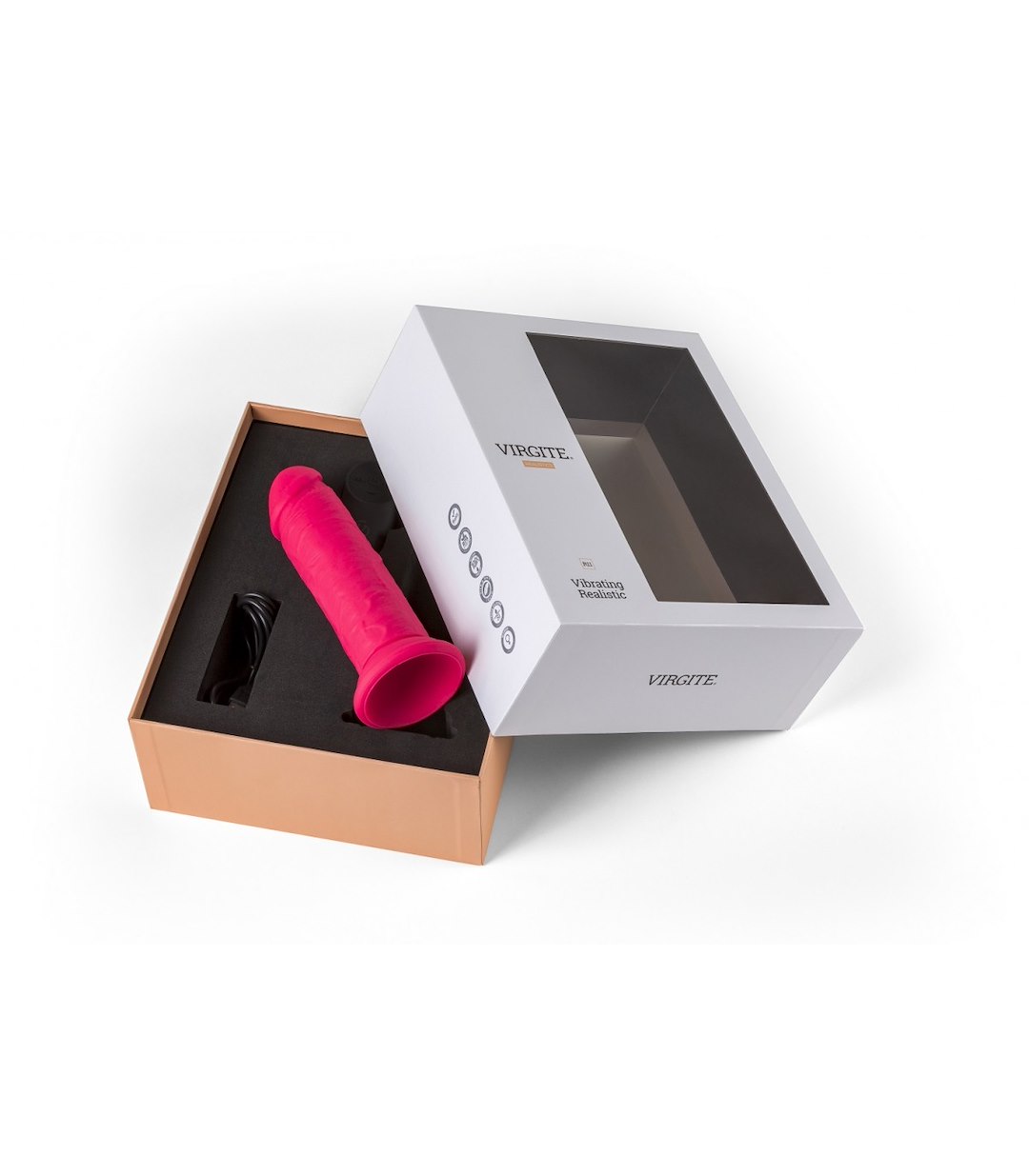 VIRGITE - REALISTICS - REALISTIC VIBRATOR "R11" PINK 14.4CM W/ — zdjęcie 4