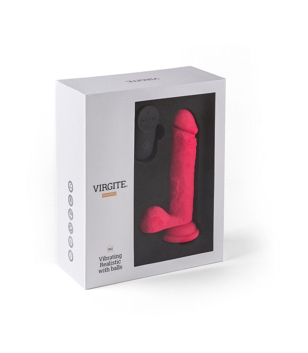 VIRGITE - REALISTICS - REALISTIC VIBRATOR "R12" PINK 14.4CM W/