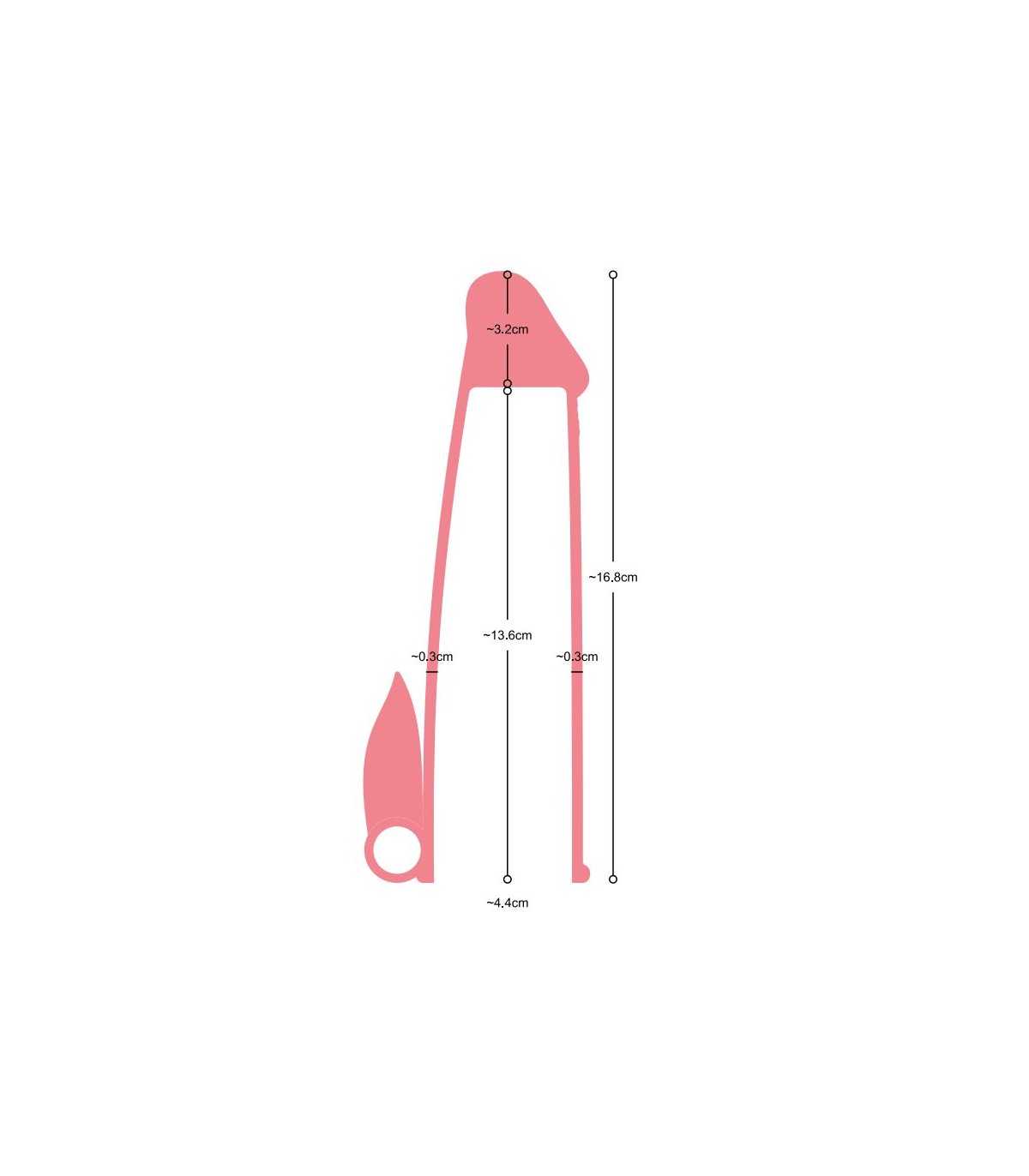 VIRGITE - SLEEVES - REALISTIC PENIS SHEATH S4 FLESH 20 CM W/ VIBRATION — zdjęcie 4