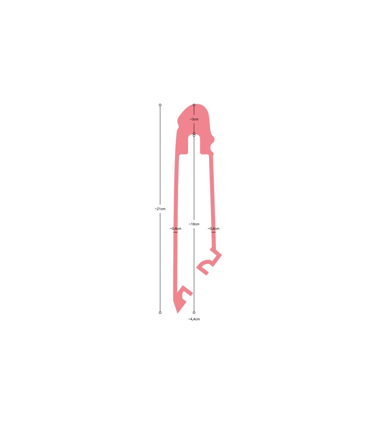 VIRGITE - SLEEVES - REALISTIC PENIS SHEATH S8 FLESH 19.8 CM — zdjęcie 4