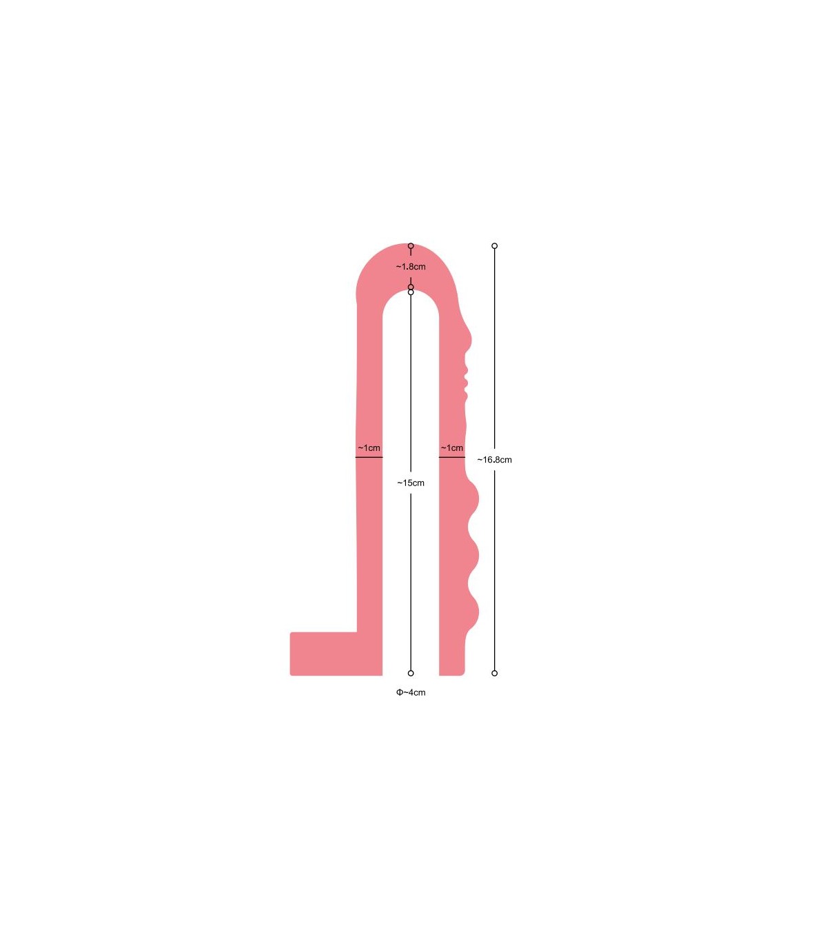 VIRGITE - SLEEVES - REALISTIC PENIS SHEATH S9 FLESH 16'4 CM — zdjęcie 4