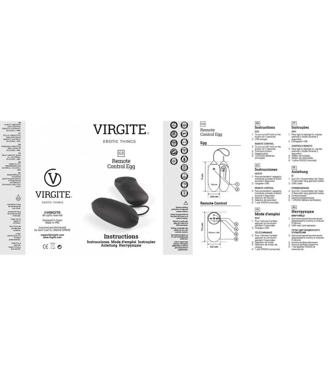 VIRGITE - EGGS - G3 RECHARGEABLE PURPLE VIBRATING EGG — zdjęcie 4