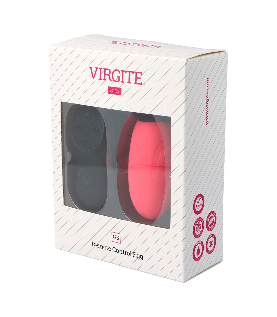 VIRGITE - EGGS - PINK RECHARGEABLE G5 VIBRATING EGG — zdjęcie 4