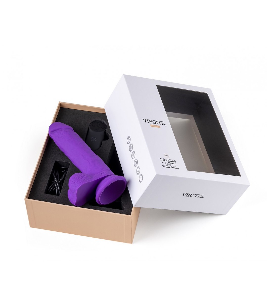 VIRGITE - REALISTICS - REALISTIC VIBRATOR "R16" PURPLE 16 CM
W/ — zdjęcie 4