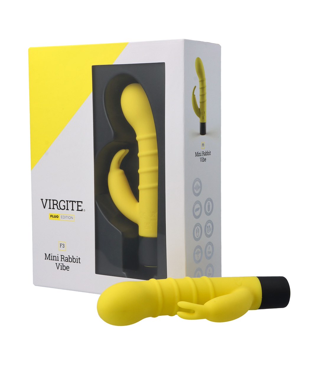 VIRGITE - FLUO - F3 FLUO SILICONE RECHARGEABLE VIBRATOR — zdjęcie 4