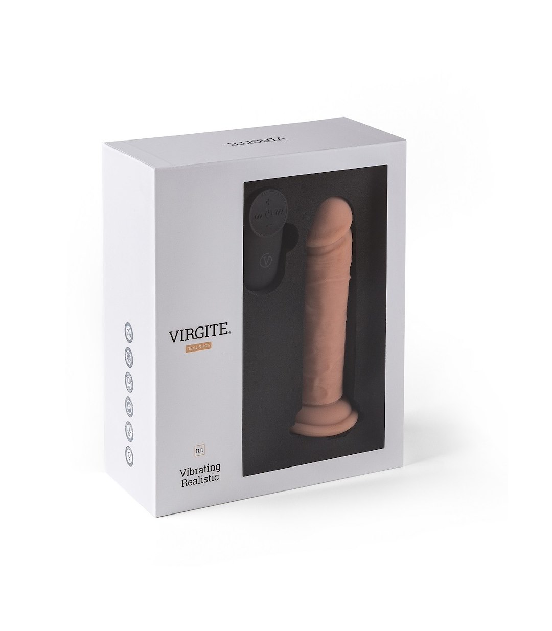 VIRGITE - REALISTICS - REALISTIC VIBRATOR "R11" FLESH 14.4CM W/ REMOTE CONTROL