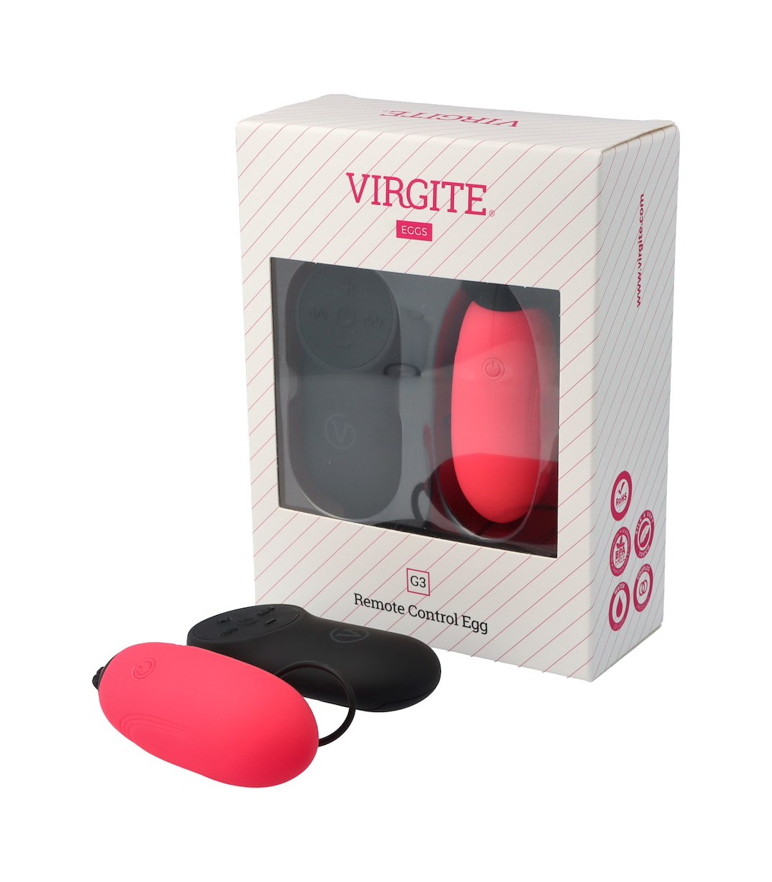 VIRGITE - EGGS - G3 RECHARGEABLE PINK VIBRATING EGG