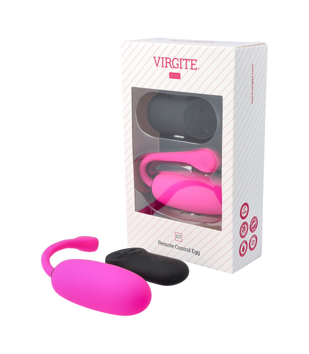 VIRGITE - EGGS - G7 RECHARGEABLE PINK VIBRATING EGG