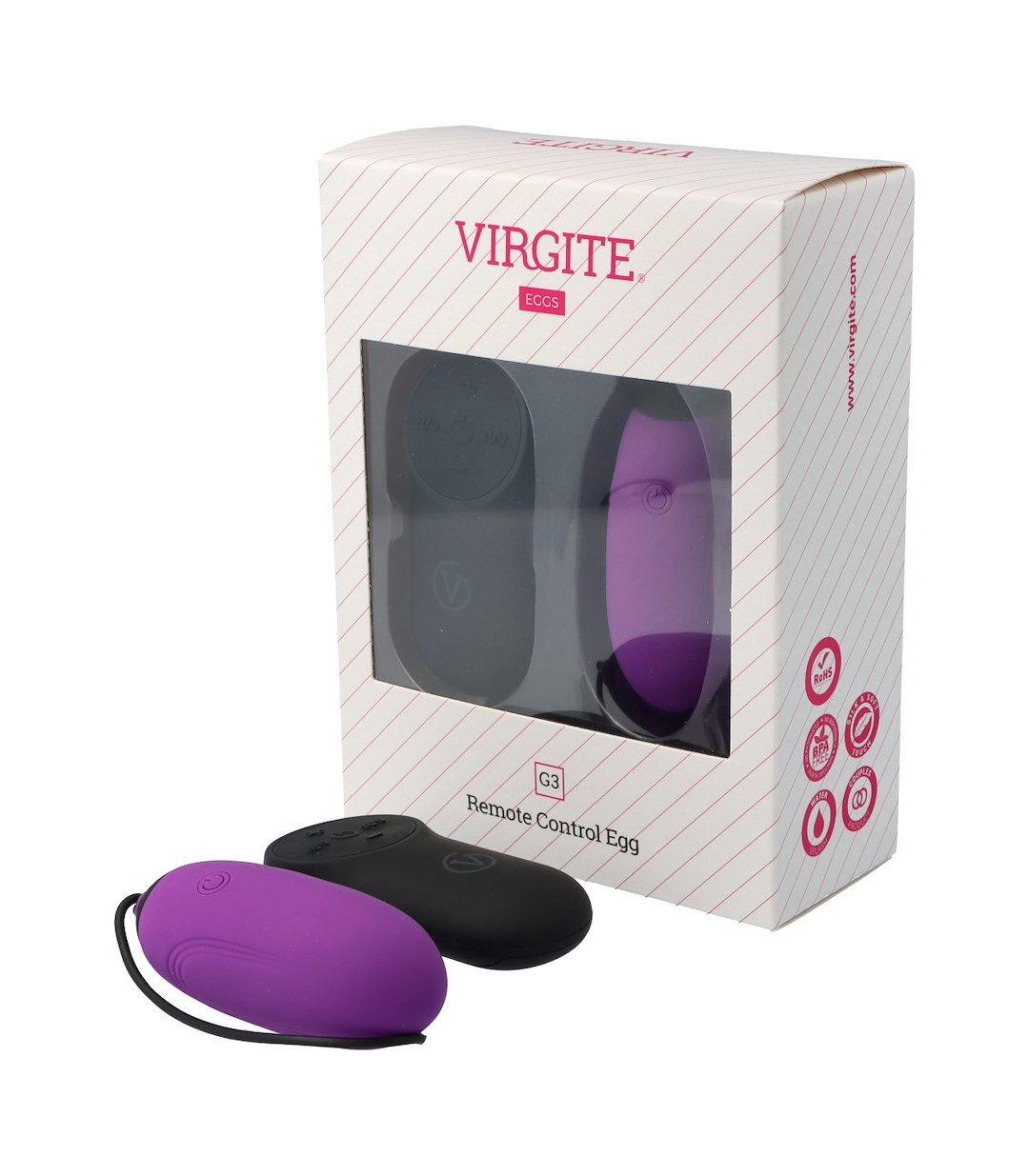 VIRGITE - EGGS - G3 RECHARGEABLE PURPLE VIBRATING EGG