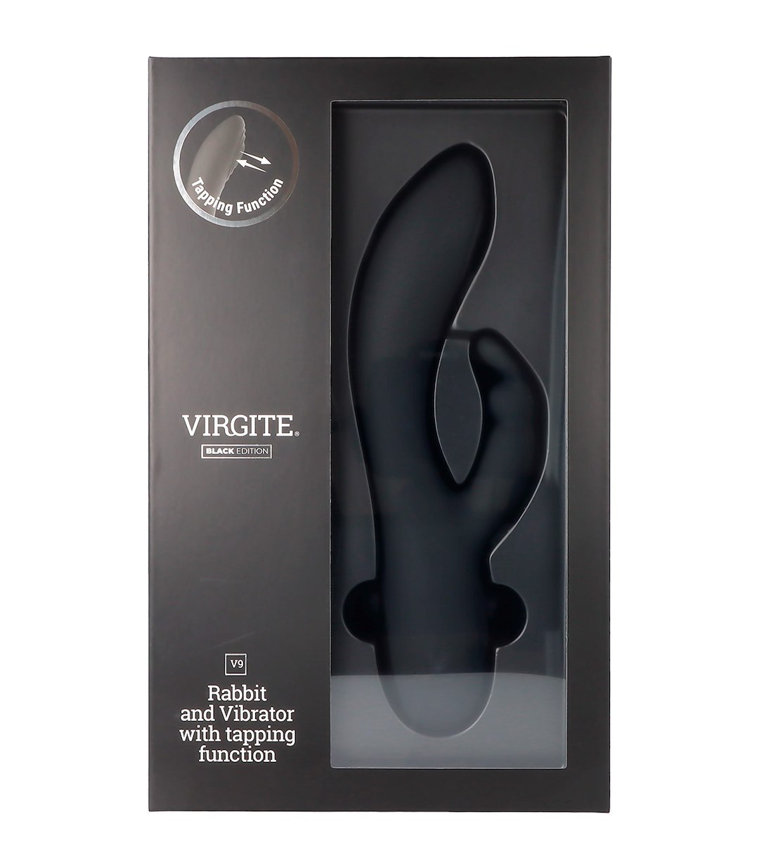 VIRGITE - BLACK EDITION - V9 BLACK RECHARGEABLE TAPPING VIBRATOR