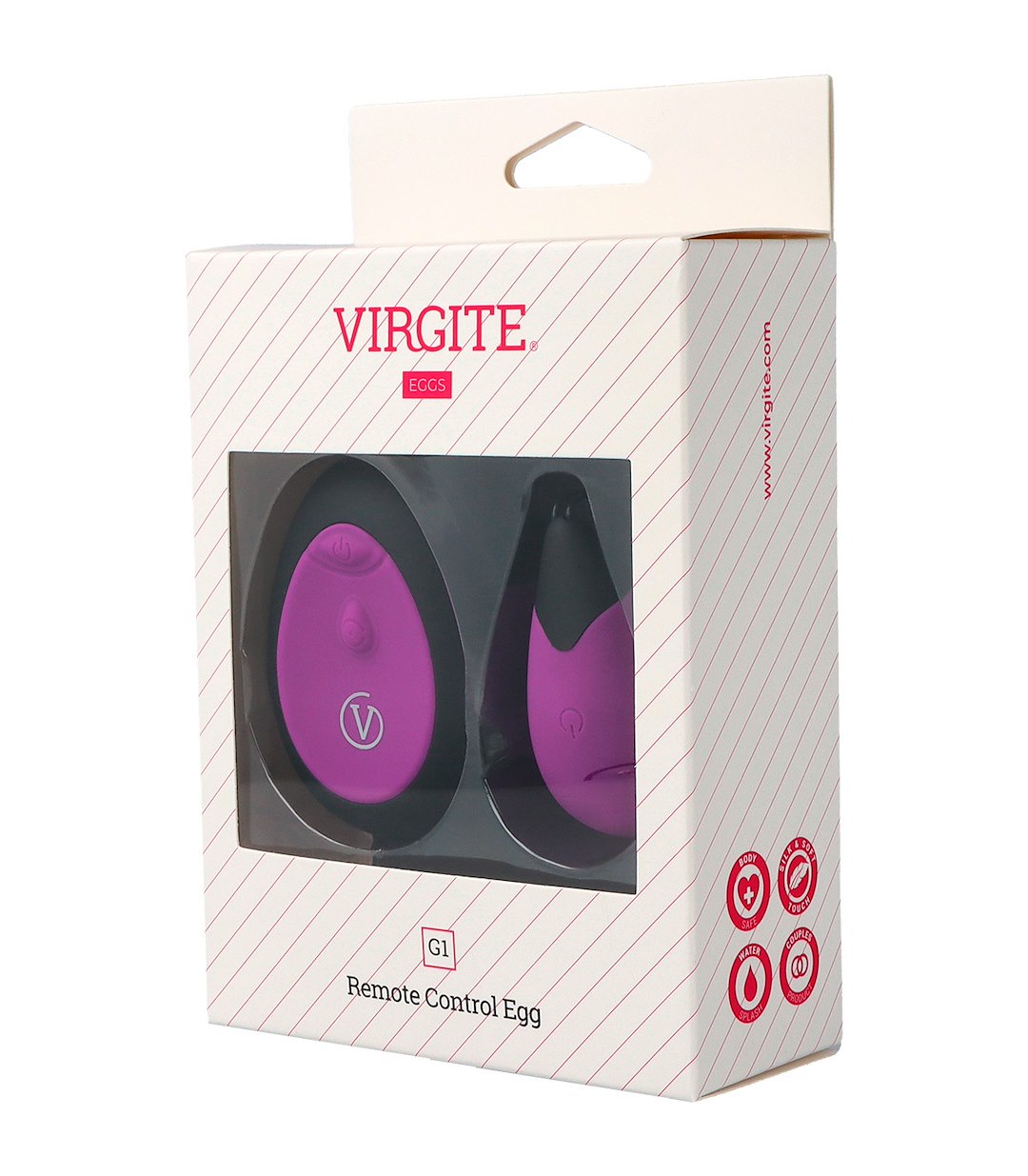 VIRGITE - EGGS - G1 RECHARGEABLE EGG WITH REMOTE CONTROLLER PURPLE