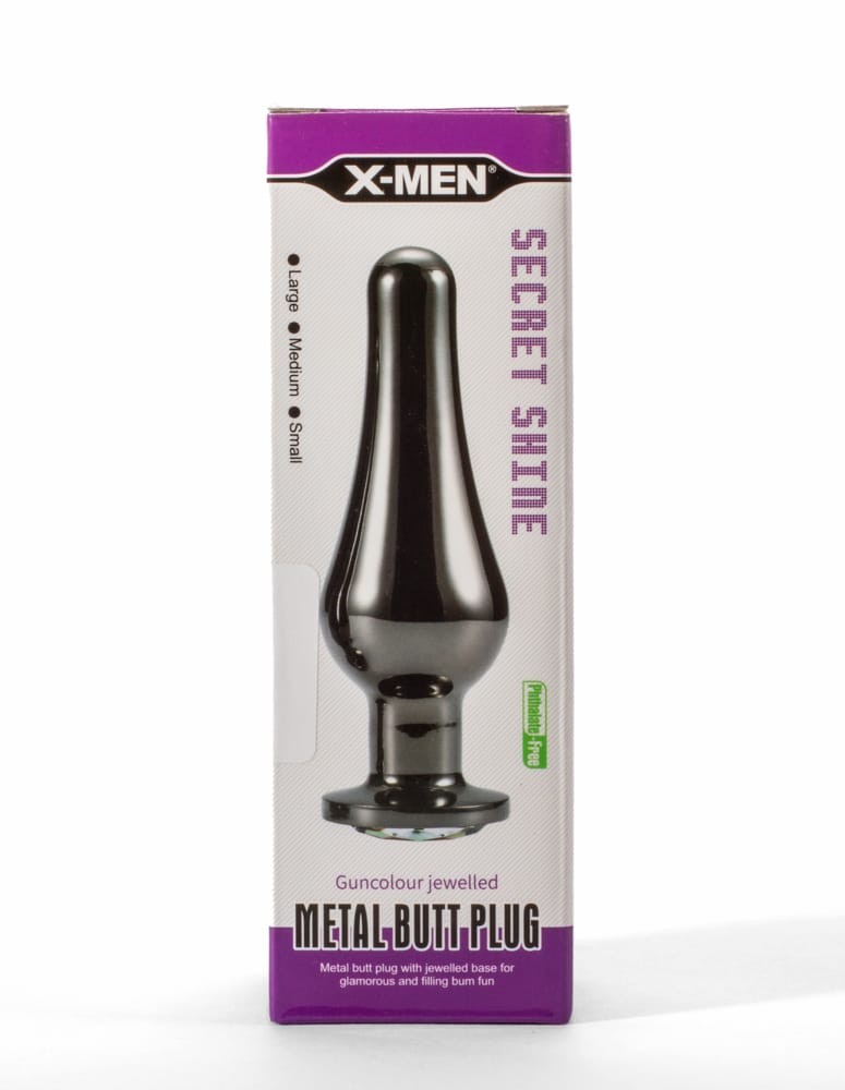 Korek analny Secret Shine Guncolour Jewelled 9,4cm X-MEN — zdjęcie 3