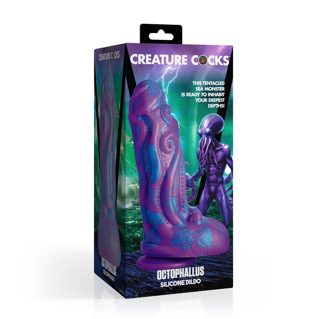 XR Brands - Octophallus - Silicone Dildo - Purple/Blue