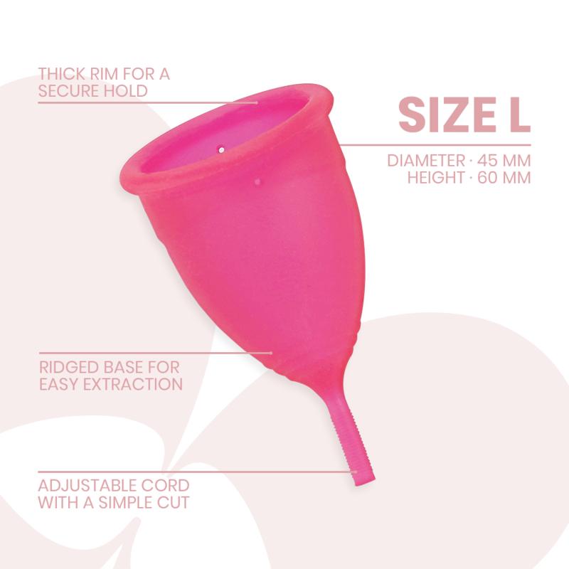 INTIMICHIC - MENSTRUAL CUP MEDICAL GRADE SILICONE - SIZE L — zdjęcie 2