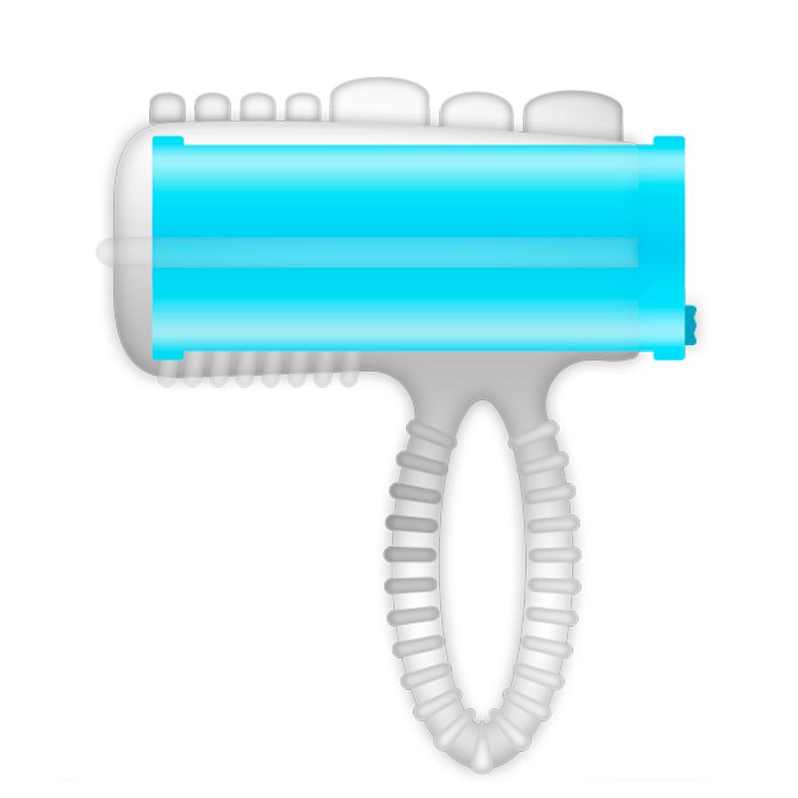CASUAL LOVE - RING TONGUE VIBRATING BLUE — zdjęcie 2