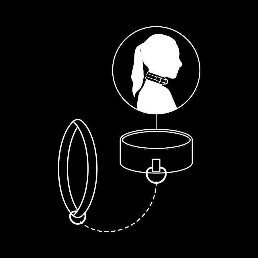 FETISH SUBMISSIVE - NOPRENE LINING CHAIN NECKLACE — zdjęcie 4