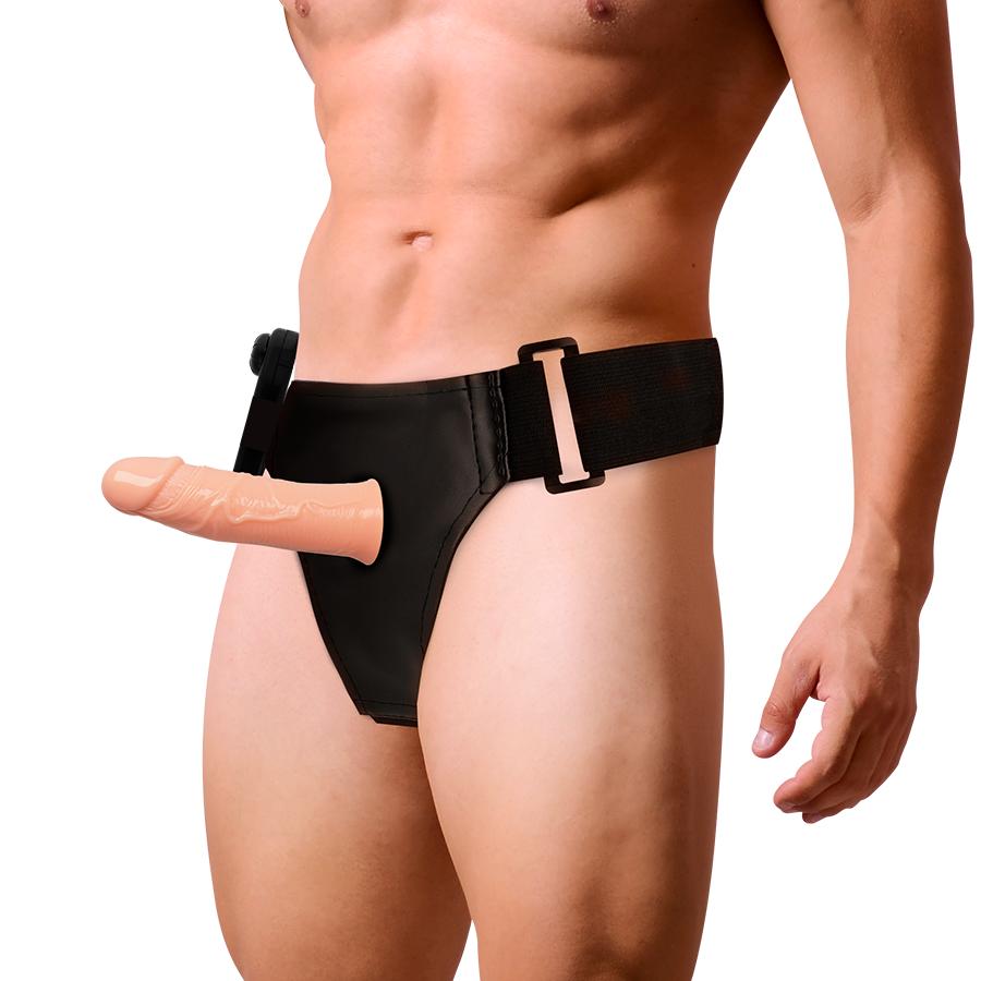 HARNESS ATTRACTION - GREGORY HOLLOW RNES WITH VIBRATOR 16.5 CM -O- 4.3 CM — zdjęcie 2