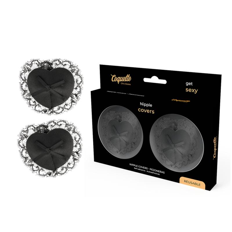 COQUETTE CHIC DESIRE - NIPPLE COVERS LACE BLACK — zdjęcie 2
