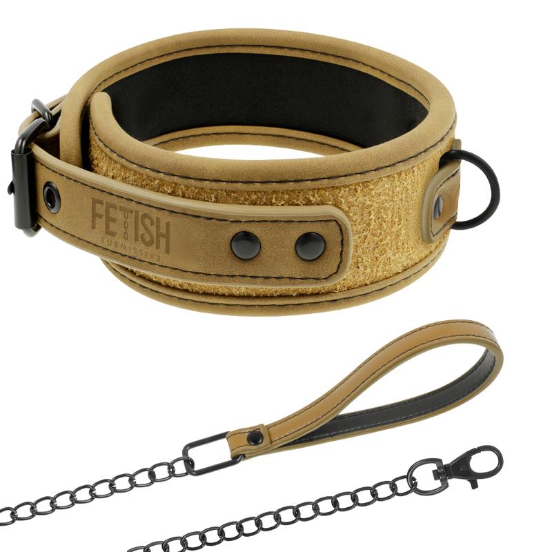 FETISH SUBMISSIVE ORIGEN - NEOPRENE LINED NECKLACE WITH CHAIN — zdjęcie 2