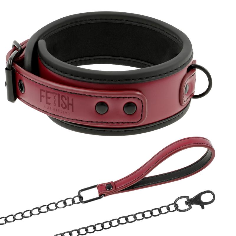 FETISH SUBMISSIVE DARK ROOM - NEOPRENE LINING CHAIN NECKLACE — zdjęcie 2