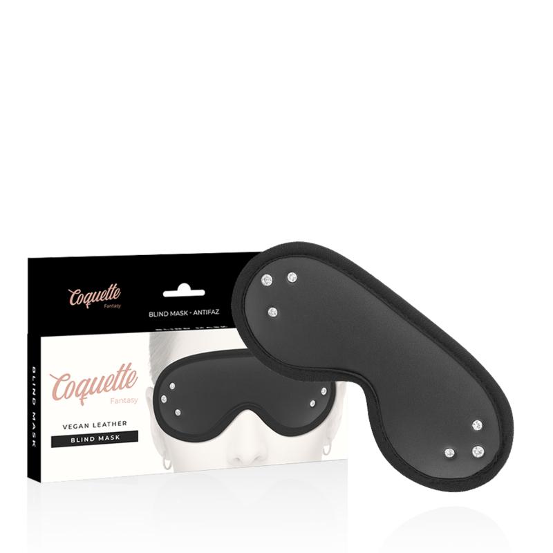 COQUETTE CHIC DESIRE - FANTASY VEGAN LEATHER BLIND MASK WITH NEOPRENE LINING — zdjęcie 2