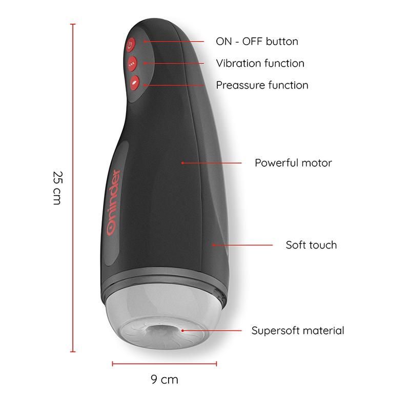 ONINDER - SEOUL RECHARGEABLE MALE MASTURBATOR 10 SPEED - FREE APP — zdjęcie 2