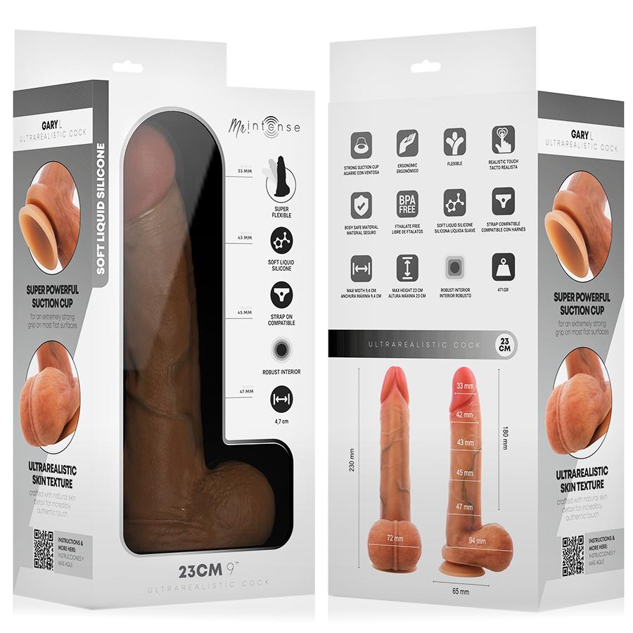 MR. INTENSE DILDOS - MR INTENSE - GARY L ULTRA-REALISTIC SILICONE COCK WITH TESTICLES 23 CM - O- 4.7 CM