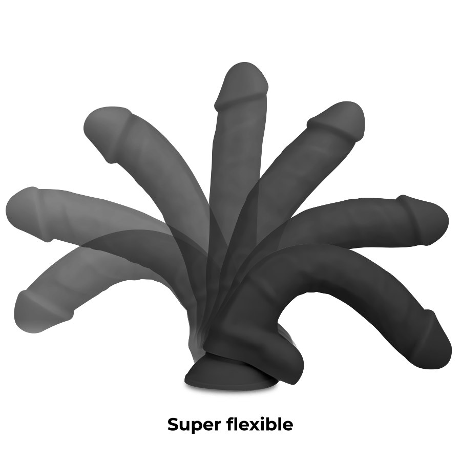 COCK MILLER - SILICONE DENSITY COCKSIL ARTICULABLE BLACK 13 CM — zdjęcie 2
