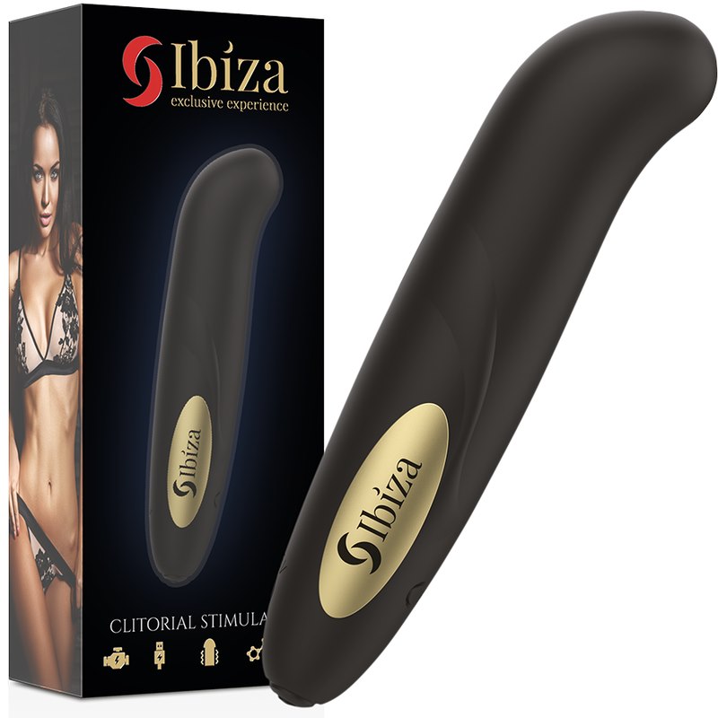 IBIZA - CLIT STIMULATOR USB CHARGER 10 VIBRATION MODES GOLDEN 13 X 2,9 CM — zdjęcie 2