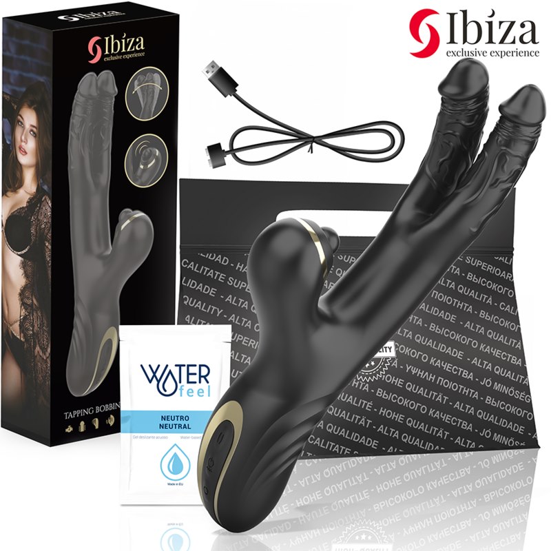 IBIZA - TWO DRAGONS DOUBLE VIBRATOR BLACK — zdjęcie 2