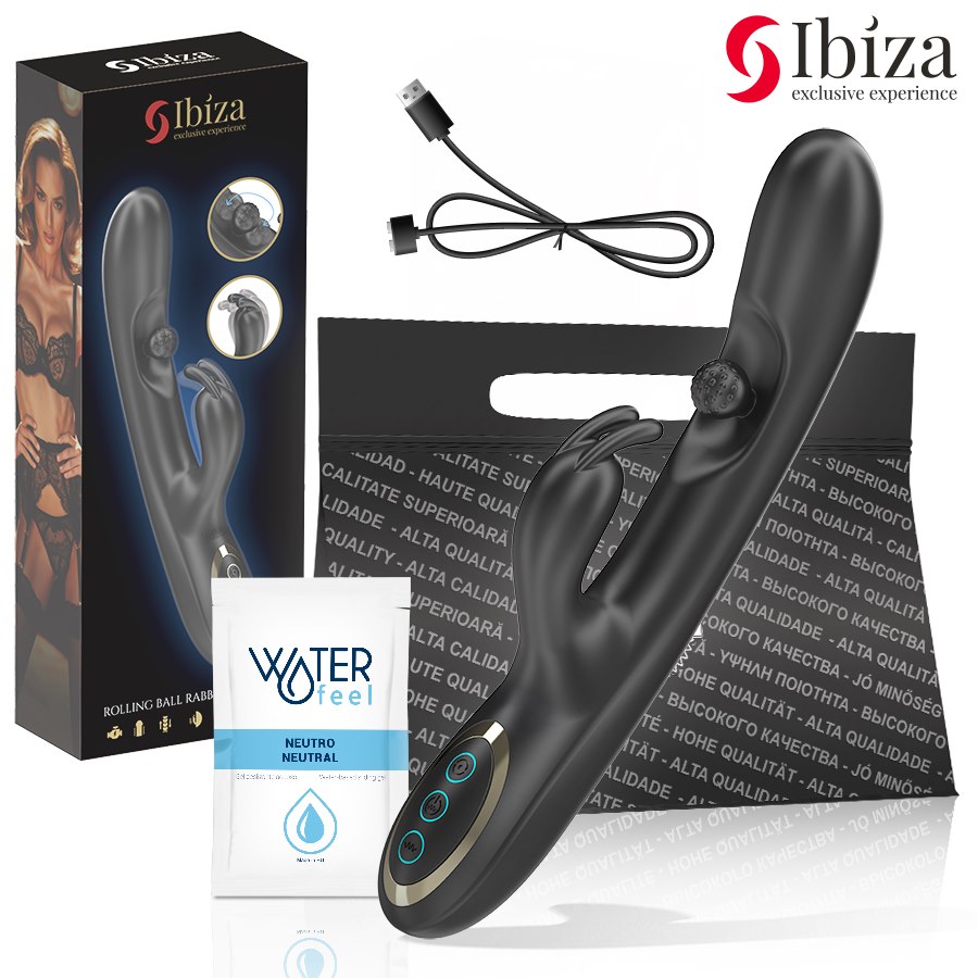 IBIZA - POWERFUL RABBIT VIBRATOR WITH MASSAGING ROLLING PEARL — zdjęcie 2