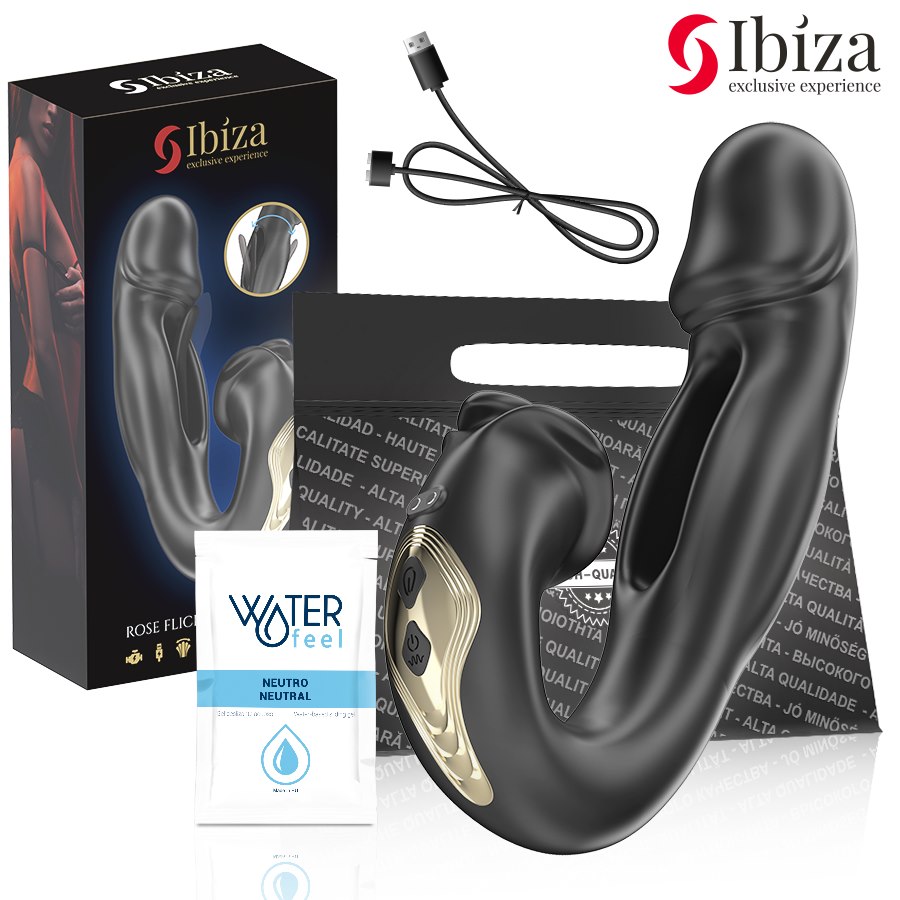 IBIZA - ROSE VIBRATOR FLICKING EFFECT AND CLIT STIMULATOR — zdjęcie 2