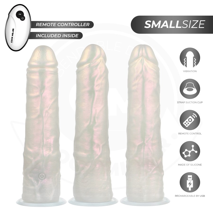 COCK MILLER - DILDO WITH SUCTION CUP, LIGHTS AND VIBRATION WITH REMOTE CONTROL WHITE 19.5 CM — zdjęcie 2