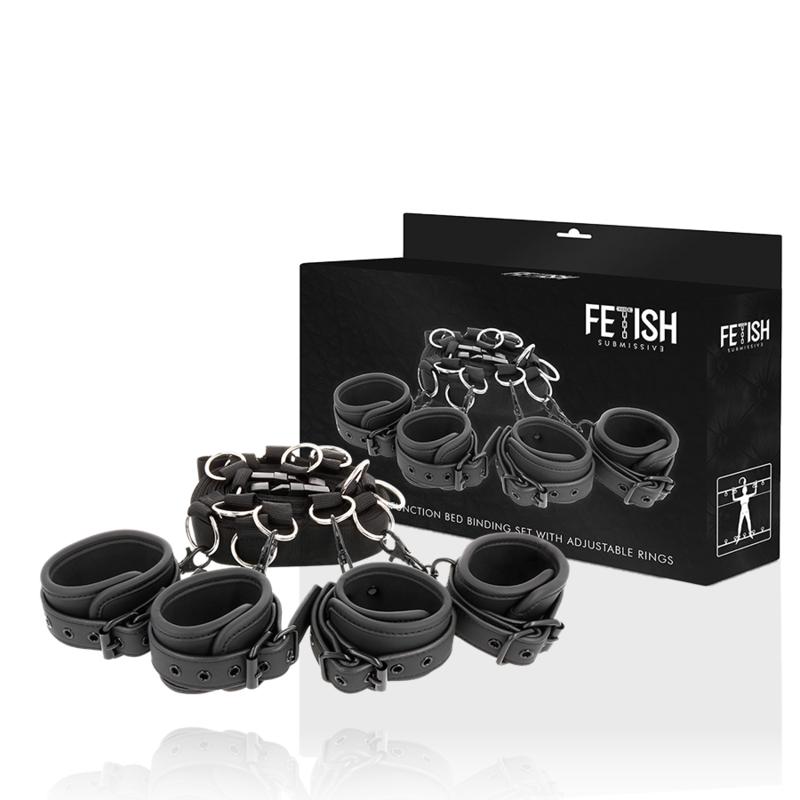 FETISH SUBMISSIVE - LUXURY BED TIES SET WITH NOPRENE LINING — zdjęcie 3