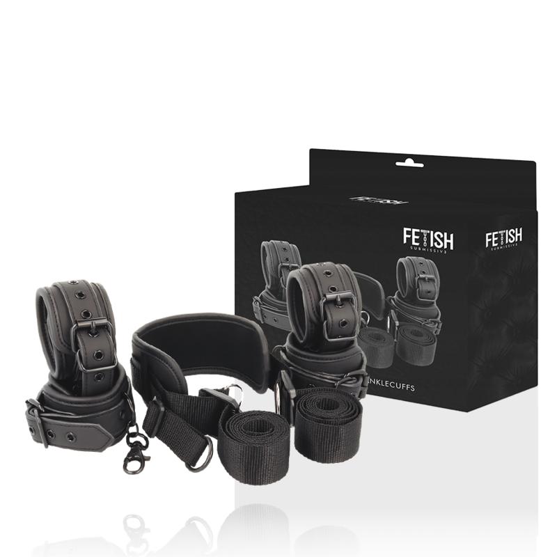FETISH SUBMISSIVE - MASTER POSITION WITH 4 NOPRENE-LINED HANDCUFFS — zdjęcie 4
