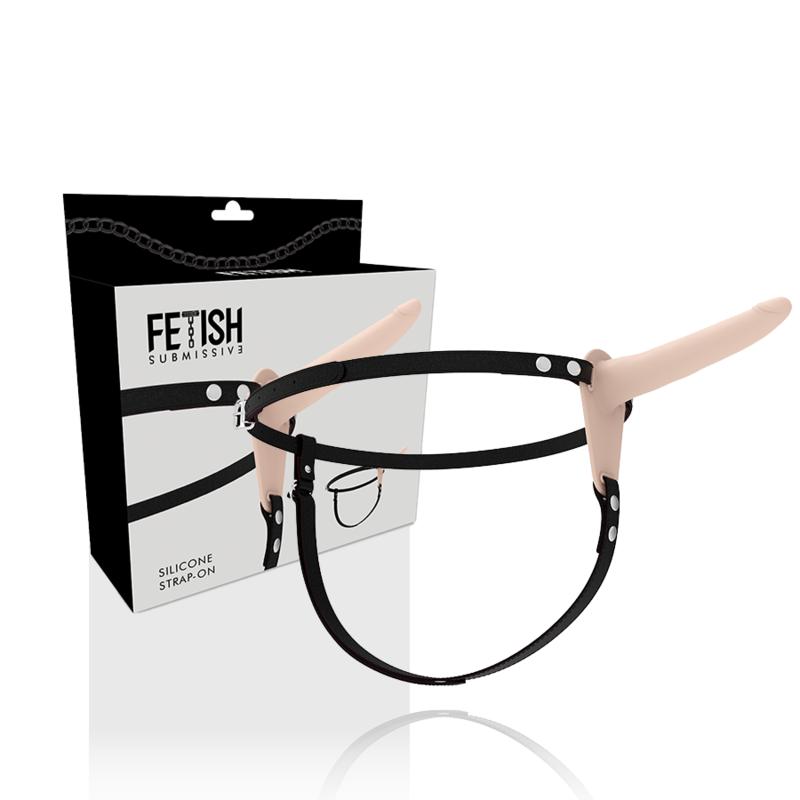 FETISH SUBMISSIVE HARNESS - FLESH SILICONE 15 CM — zdjęcie 3