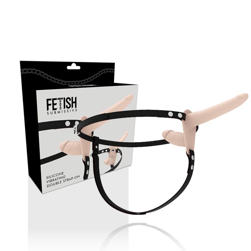 FETISH SUBMISSIVE HARNESS - DOUBLE PENETRATION FLESH UP VIBRATOR — zdjęcie 3