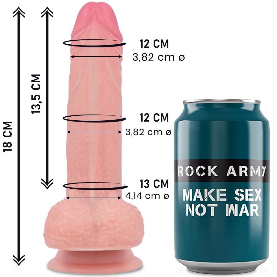 ROCK ARMY - ROCKARMY - LIQUID SILICONE PREMIUM MUSTANG REALISTIC 18 CM -O- 4.14 CM — zdjęcie 3
