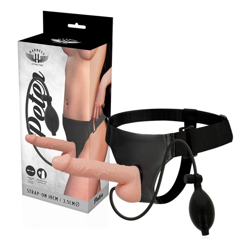 HARNESS ATTRACTION - RNES PETER WITH INFLATABLE PENIS 18 CM -O- 3.5 CM — zdjęcie 3