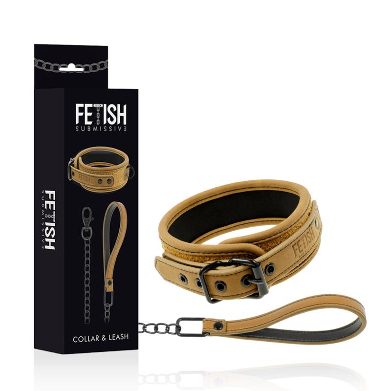 FETISH SUBMISSIVE ORIGEN - NEOPRENE LINED NECKLACE WITH CHAIN — zdjęcie 3